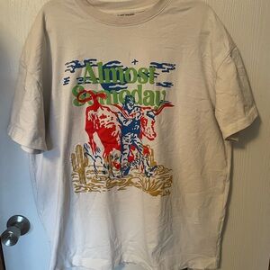Almost Someday Men’s Western Scene Bull Fighting Tee SZ 2XL Unique Design